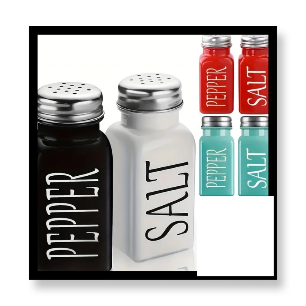 2 Pack Salt and Pepper Shakers Set